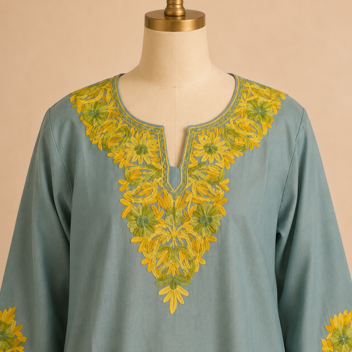 Kashmiri ari embroidered kurti