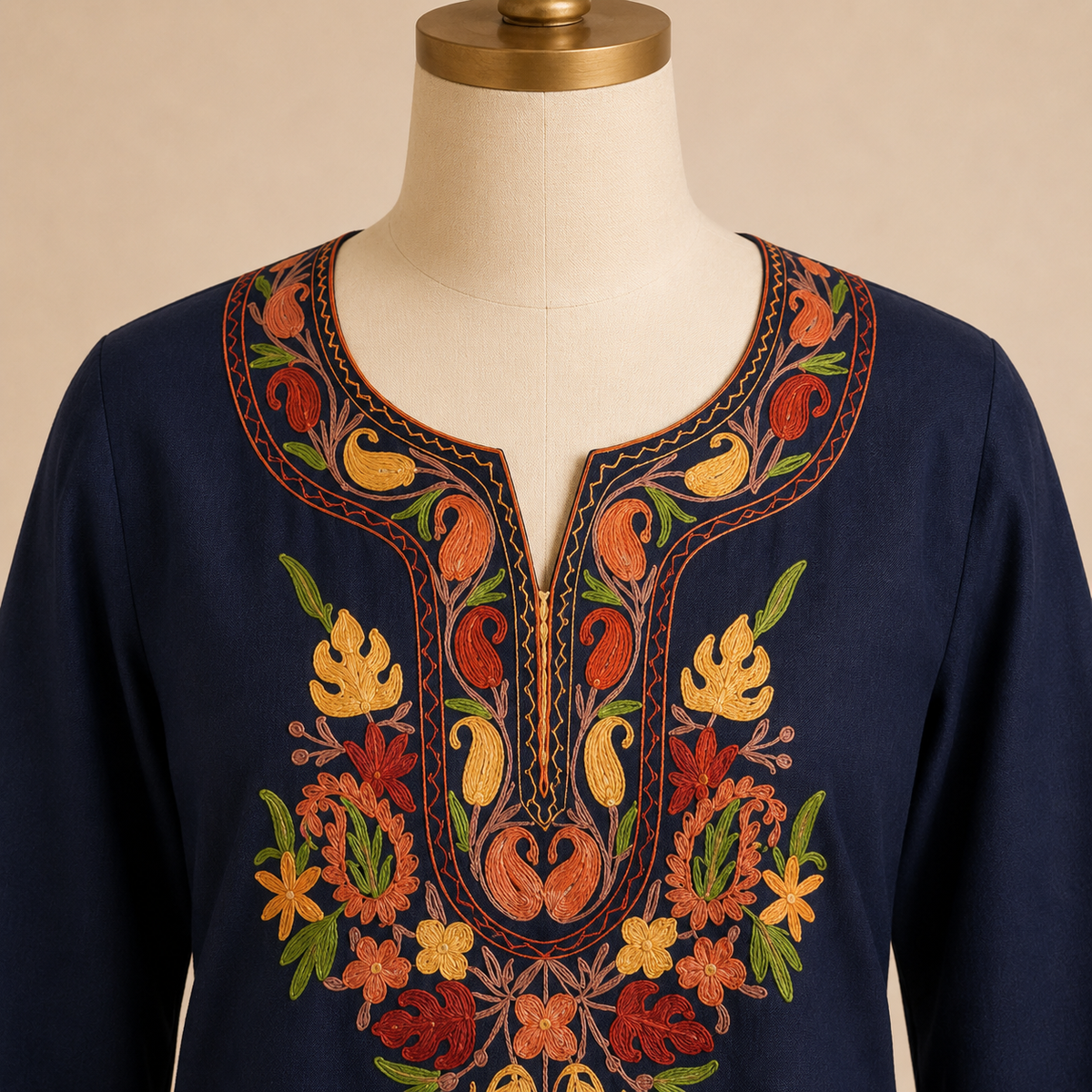 Kashmiri ari embroidered kurti