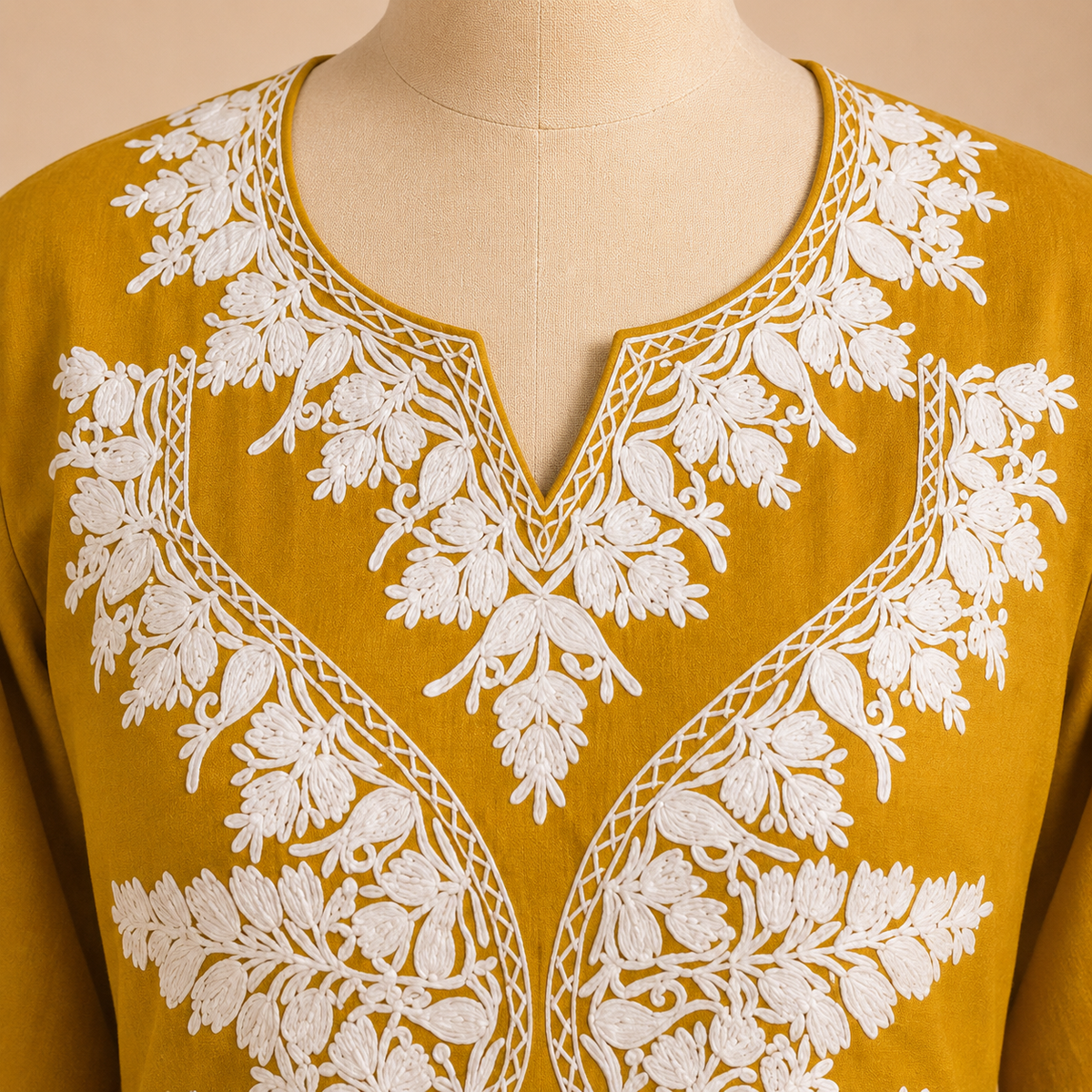 Kashmiri ari embroidered kurti