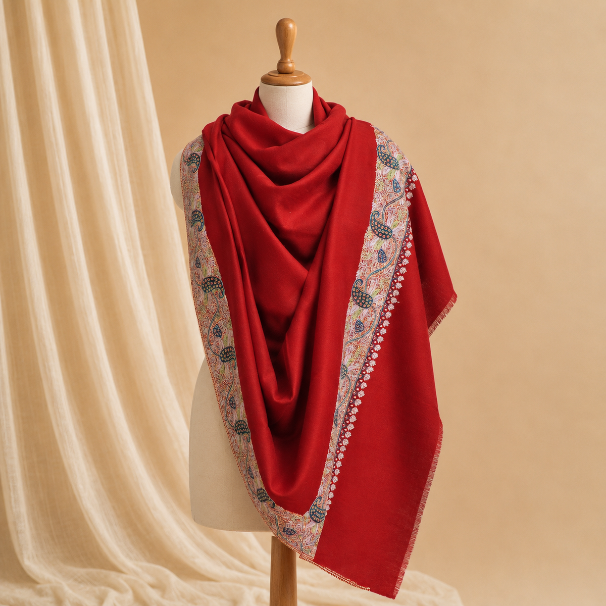 Semi-pashmina dordar stole