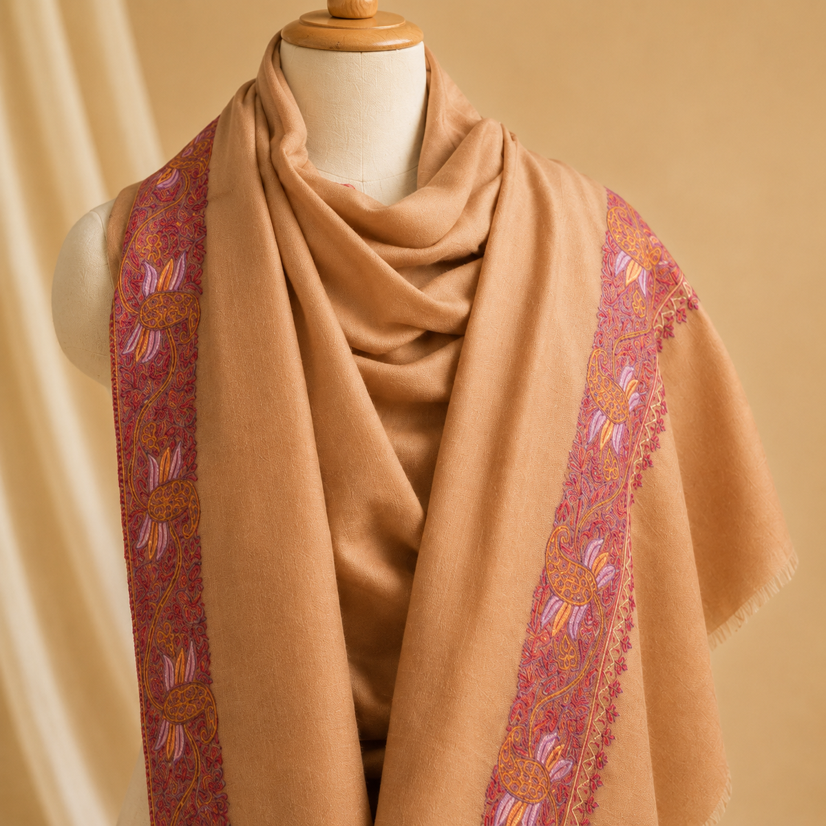 Semi-pashmina dordar stole