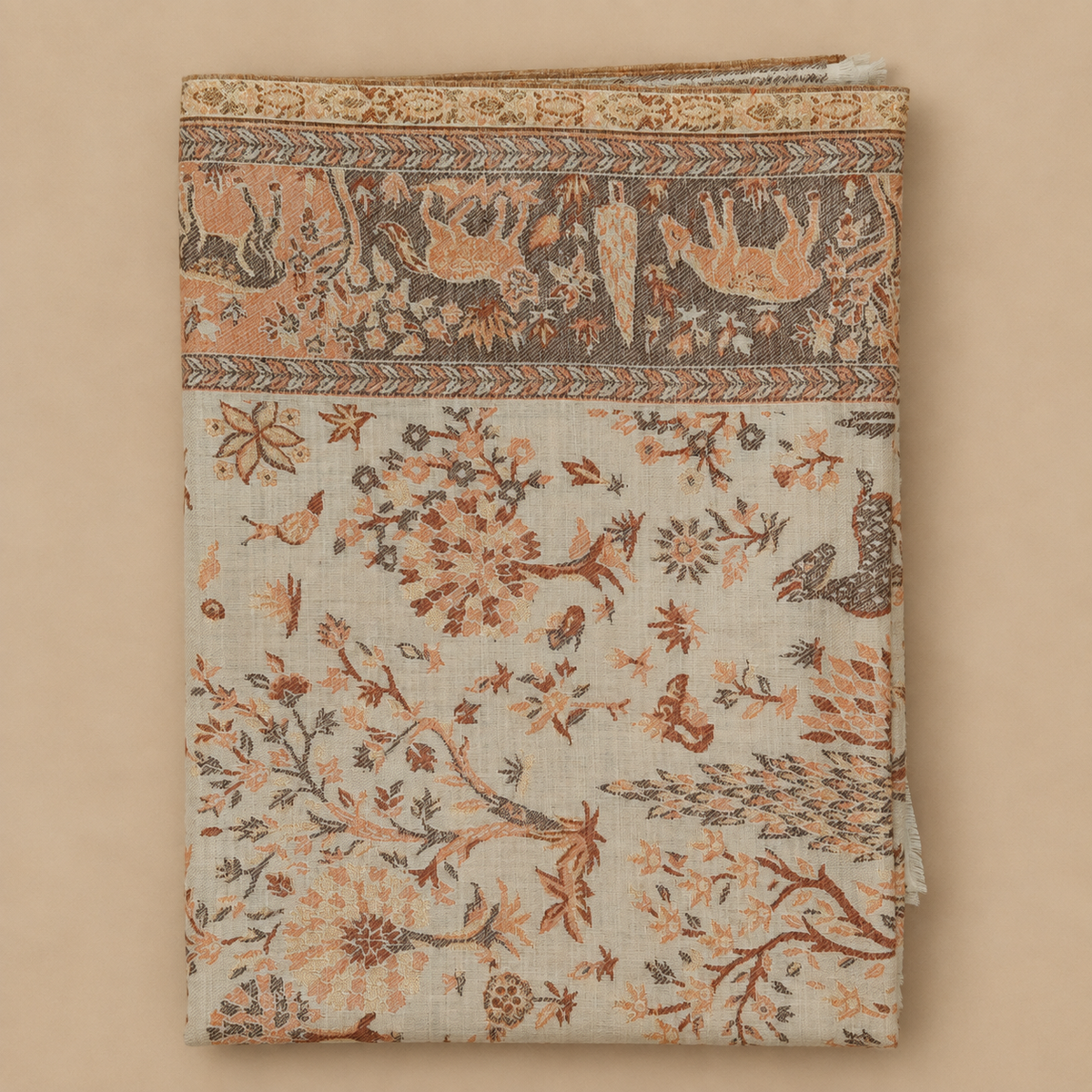 Royal Shikargah Blendwool Kani Zari Shawl