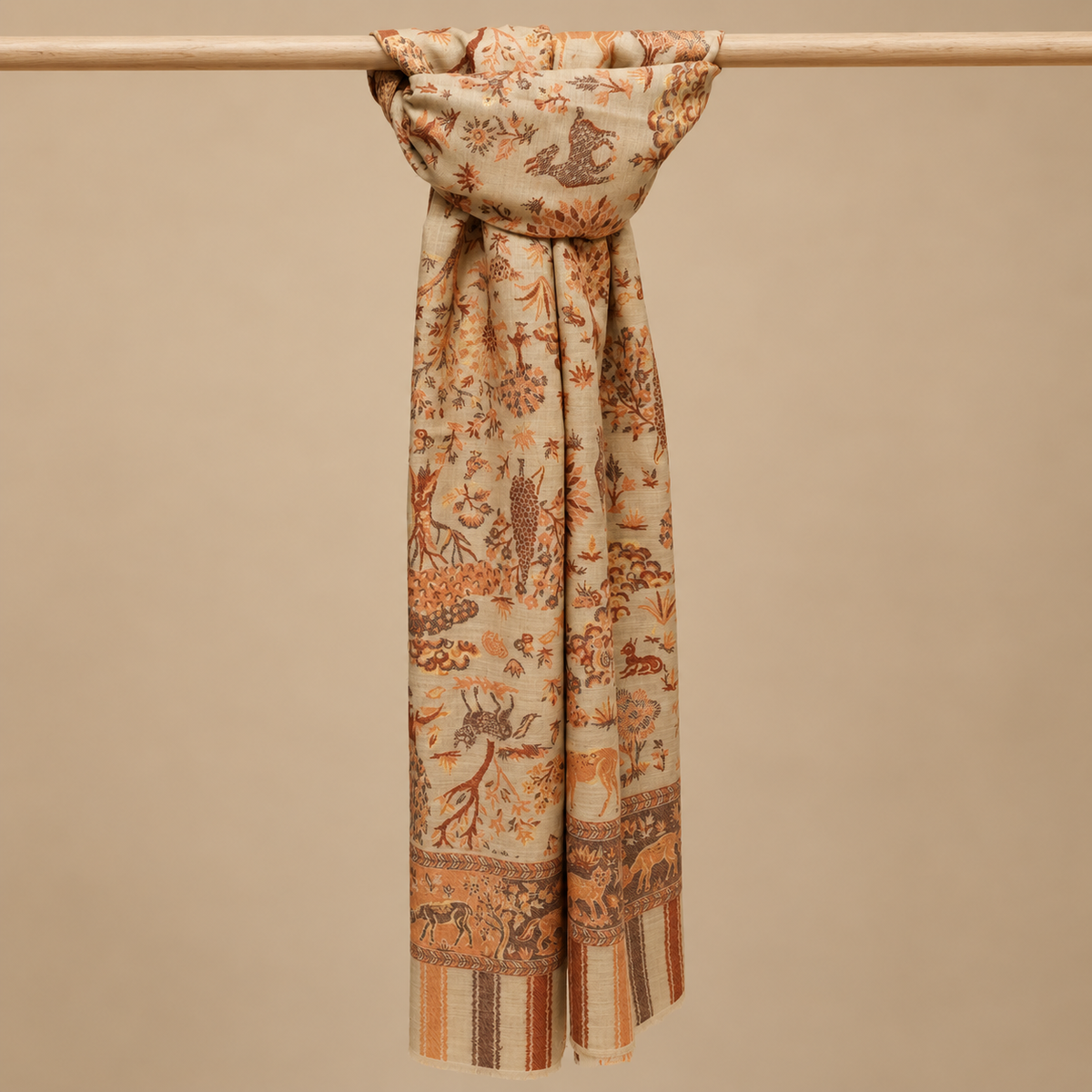 Royal Shikargah Blendwool Kani Zari Shawl