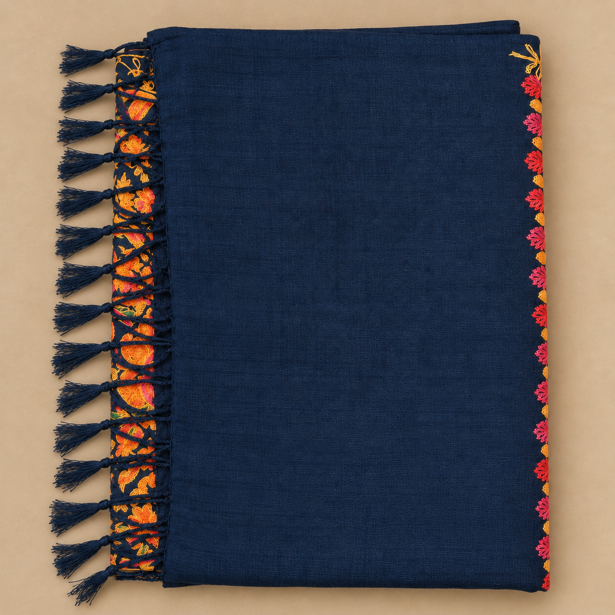 Luxury Aari Embroidered Wool Stole