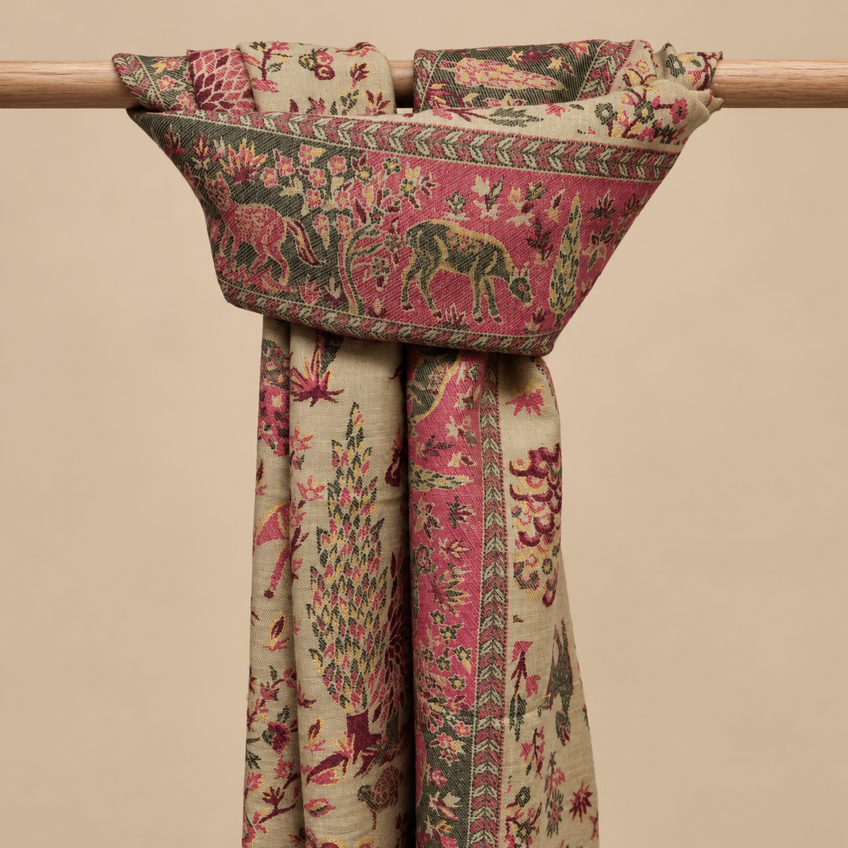 Royal Shikargah Blendwool Kani Zari Shawl